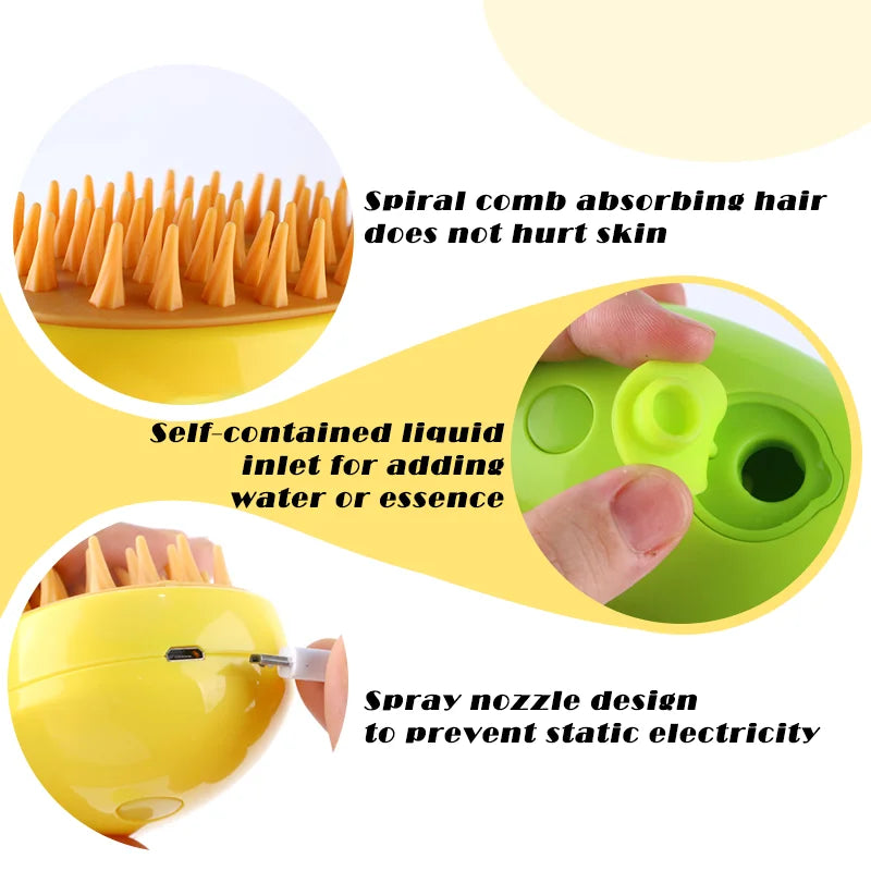 Pet Massage Comb with Electric Spray